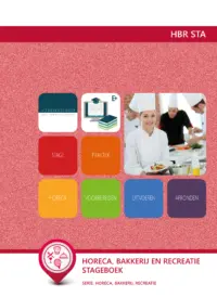 Omslag van het leerwerkboek voor 'Vmbo: Horeca, bakkerij en recreatie' met de titel 'Stageboek voor Horeca, Bakkerij en Recreatie'