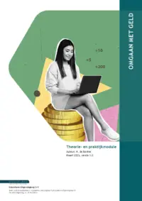 Omslag van de digitale licentie van het leerwerkboek met de titel 'E-licentie: Omgaan met geld'