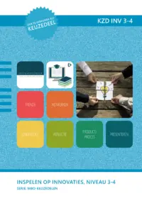 Omslag van het leerwerkboek voor 'Mbo: Keuzedelen' met de titel 'Keuzedeel: Inspelen op innovaties, niveau 3-4'