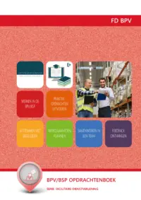 Omslag van het leerwerkboek voor 'Mbo: Facilitair leidinggeven' met de titel 'Facilitaire dienstverlening: BPV/BSP-opdrachtenboek (niveau 3 & 4)'