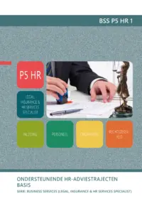 Omslag van het leerwerkboek voor 'Mbo: Business services' met de titel 'Ondersteunende HR-adviestrajecten - Basis'