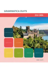 Omslag van het leerwerkboek met de titel 'Duits grammatica'