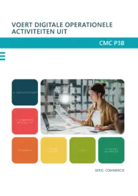 Omslag van het leerwerkboek voor 'Mbo: Commercie' met de titel 'Voert digitale operationele activiteiten uit'
