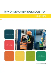 Omslag van het leerwerkboek voor 'Mbo: Logistiek' met de titel 'Bpv-opdrachtenboek logistiek'