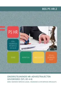 Omslag van het leerwerkboek voor 'Mbo: Business services' met de titel 'Ondersteunende HR-adviestrajecten - Gevorderd'