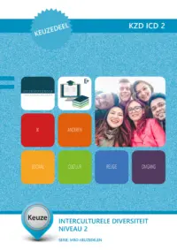 Omslag van de digitale licentie van het leerwerkboek voor 'Mbo: Keuzedelen' met de titel 'E-Licentie: Keuzedeel - Interculturele diversiteit niveau 2'