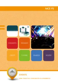 Omslag van het leerwerkboek voor 'Mbo: Evenementenorganisatie' met de titel 'Events'