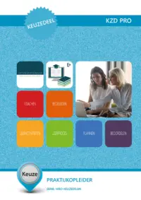 Omslag van het leerwerkboek voor 'Mbo: Keuzedelen' met de titel 'Keuzedeel Praktijkopleider (0087)'