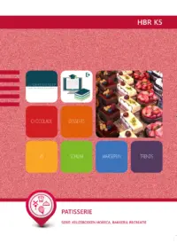 Omslag van de digitale licentie van het leerwerkboek 'Vmbo: Horeca, bakkerij en recreatie' met de titel 'E-Licentie: Patisserie'