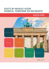 Omslag van het leerwerkboek voor 'Mbo: Ondernemer horeca bakkerij' met de titel 'Duits B1 voor horeca, toerisme en recreatie'
