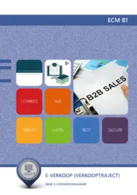 Omslag van het leerwerkboek voor 'Mbo: Economie' met de titel 'E-verkoop (verkooptraject)'