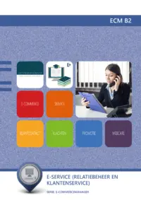 Omslag van het leerwerkboek voor 'Mbo: Economie' met de titel 'E-service (relatiebeheer en klantenservice)'