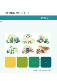 Omslag van het leerwerkboek voor 'Praktijkonderwijs' met de titel 'In mijn vrije tijd'