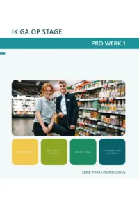 Omslag van het leerwerkboek voor 'Praktijkonderwijs' met de titel 'Ik ga op stage'