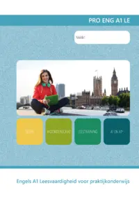 Omslag van het leerwerkboek voor 'Generieke vakken' met de titel 'Engels A1 leesvaardigheid voor praktijkonderwijs'