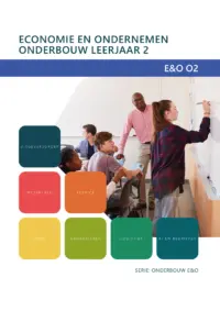 Omslag van het leerwerkboek voor 'Vmbo: Economie & ondernemen' met de titel 'Economie en ondernemen, onderbouw leerjaar 2'