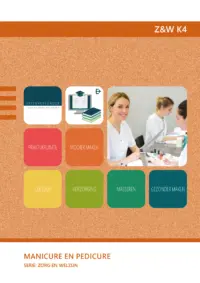 Omslag van het leerwerkboek voor 'Vmbo: Zorg & Welzijn' met de titel 'Manicure en pedicure'