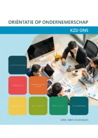 Omslag van de digitale licentie van het leerwerkboek voor 'Mbo: Keuzedelen' met de titel 'E-Licentie: Keuzedeel - Oriëntatie op ondernemerschap'