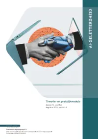 Omslag van de digitale licentie van het leerwerkboek voor 'Generieke vakken' met de titel 'E-licentie: AI-geletterdheid'