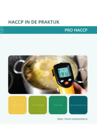 Omslag van het leerwerkboek voor 'Praktijkonderwijs' met de titel 'HACCP in de praktijk'