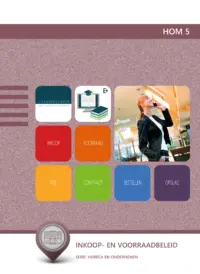 Omslag van de digitale licentie van het leerwerkboek voor 'Mbo: Ondernemer horeca bakkerij' met de titel 'E-Licentie: Inkoop- en voorraadbeleid'
