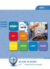 Omslag van de digitale licentie van het leerwerkboek 'Mbo: Dienstverlening in de luchtvaart' met de titel 'E-Licentie: Be sure, be secure!'