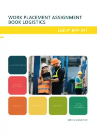 Omslag van het leerwerkboek voor 'Mbo: Logistiek' met de titel 'Work placement assignment book: Logistics'