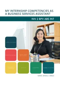 Omslag van het leerwerkboek voor 'Mbo: Business services' met de titel 'My internship competencies as a business services assistant'
