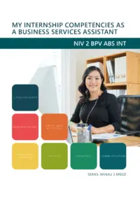 Omslag van het leerwerkboek voor 'Mbo: Niveau 2 breed' met de titel 'My internship competencies as a business services assistant'
