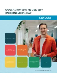 Omslag van het leerwerkboek voor 'Mbo: Keuzedelen' met de titel 'Keuzedeel: Doorontwikkelen van ondernemerschap'