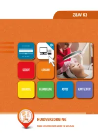 Omslag van de digitale licentie van het leerwerkboek 'Vmbo: Zorg & Welzijn' met de titel 'E-Licentie: Huidverzorging'