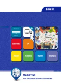 Omslag van het leerwerkboek voor 'Vmbo: Economie & ondernemen' met de titel 'Marketing'