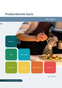Omslag van het leerwerkboek voor 'Mbo: Keuken' met de titel 'Productkennis basis'
