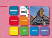 Omslag van het leerwerkboek met de titel 'Duits A2'
