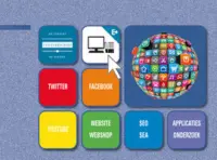 Omslag van de digitale licentie van het leerwerkboek 'Mbo: Commercie' met de titel 'Totaallicentie Online Marketing MBO'
