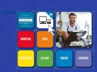 Omslag van het leerwerkboek met de titel 'Commercieel'
