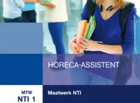 Omslag van het leerwerkboek met de titel 'Maatwerk NTI: Horeca-assistent'