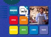 Omslag van het leerwerkboek met de titel 'Webshop'