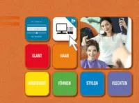 Omslag van het leerwerkboek met de titel 'Haarverzorging'