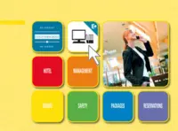 Omslag van het leerwerkboek voor 'Mbo: Ondernemer horeca bakkerij' met de titel 'Hotelmanagement en Frontoffice (Engelstalig)'