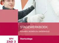 Omslag van het boek met de titel 'Stagepraktijkboek: Bouwen, wonen en onderhoud'