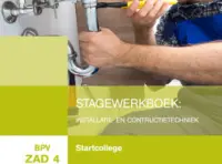 Omslag van het boek met de titel 'Stagepraktijkboek: Installatie- en constructietechniek'