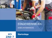 Omslag van het boek met de titel 'Stagepraktijkboek: Mobiliteitsbranche'