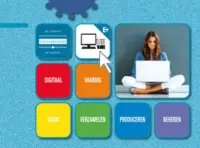 Omslag van het leerwerkboek met de titel 'Keuzedeel - Digitale vaardigheden basis'