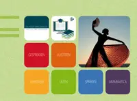 Omslag van het leerwerkboek met de titel 'Spaans A2 (maatwerk voor Toerisme, recreatie en horeca)'