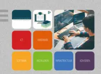 Omslag van het leerwerkboek met de titel 'ICT'