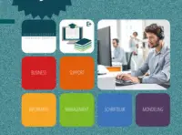 Omslag van het leerwerkboek met de titel 'Business Support: Informatiemanagement'