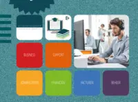 Omslag van het leerwerkboek met de titel 'Business Support: Administratie en financiën'