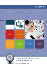 Omslag van het leerwerkboek voor 'Maatwerk' met de titel 'Praktijkcasus Marketing: Auberge Mastrique'