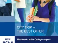 Omslag van de digitale licentie van het leerwerkboek 'Maatwerk' met de titel 'E-Licentie: Maatwerk MBO College Airport, City Trip + The best offer'